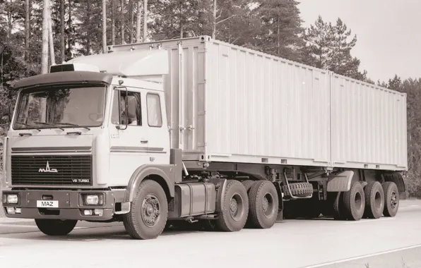 Picture truck, tractor, triaxial, MAZ, MAZ-6422