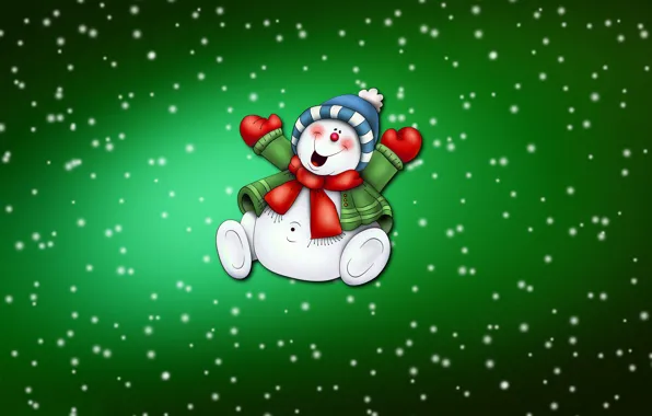 Winter, Minimalism, Snow, Christmas, Background, New year, Holiday, Mood
