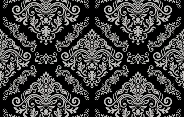 Grey, vector, black, ornament, vintage, grey, background, pattern