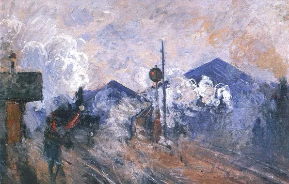 Picture picture, Claude Monet, genre, The exit of the Station Saint-Lazare