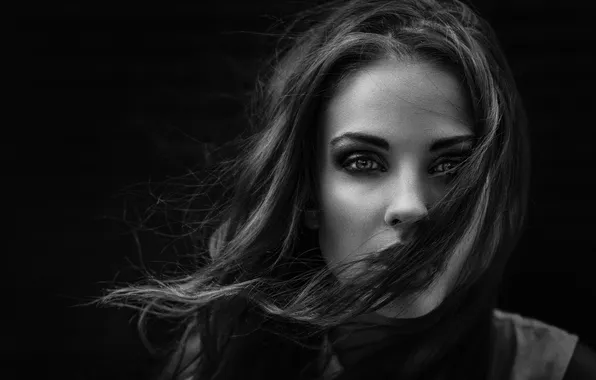 Look, background, hair, portrait