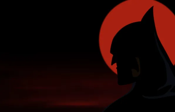 Sunset, silhouette, Batman, superhero, comic