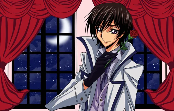 Look, rose, art, guy, Code Geass, Lilus