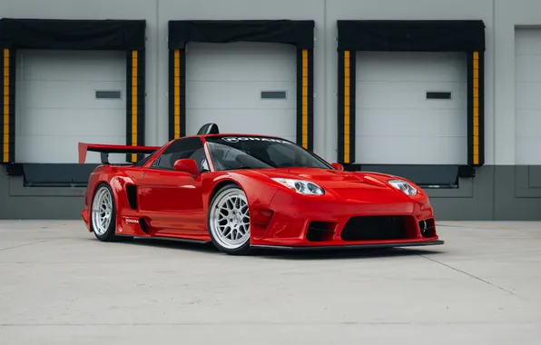 Red, Honda, Acura, NSX, Widebody, Acura NSX, Honda NSX, Spor