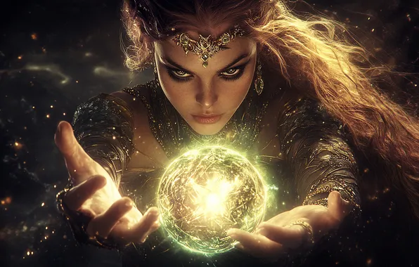 Look, girl, fantasy, image, Princess, AI art, neural network