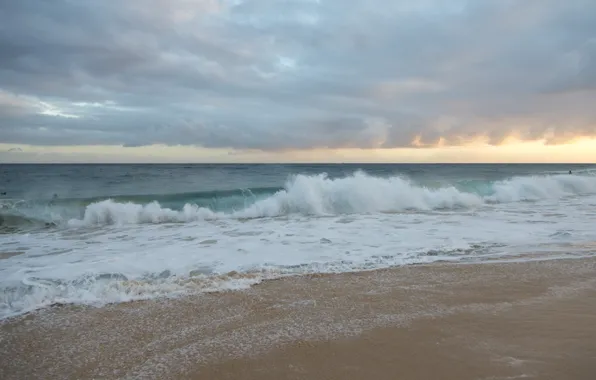 Sand, sea, wave, beach, summer, the sky, summer, beach