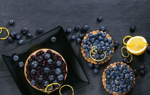 Berries, lemon, blueberries, cake, cream, peel, Natasha Breen