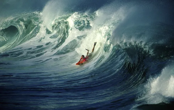 Picture movement, wave, surfer