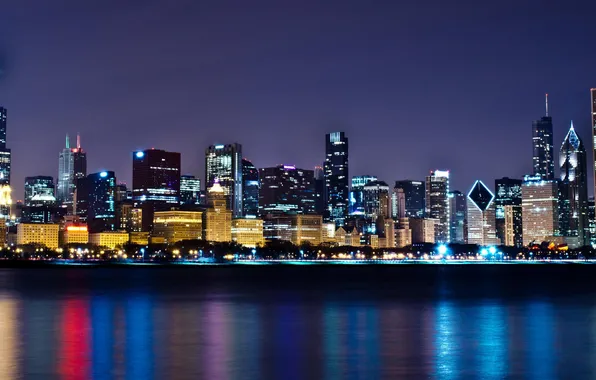 Picture skyscrapers, Chicago, panorama, USA, Chicago, megapolis, illinois