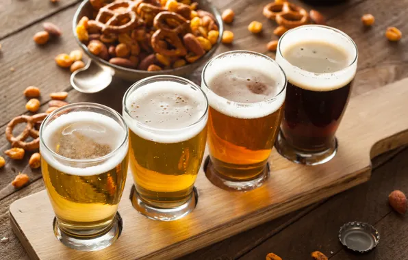 Picture beer, foam, Alcohol, barley, different types of beer