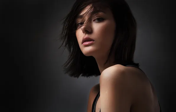 Look, pose, background, model, portrait, makeup, brunette, hairstyle
