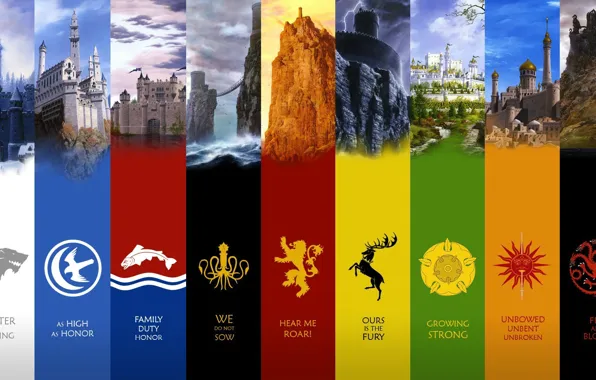 Picture coat of arms, coat of arms, Winterfell, game of thrones, Game of thrones