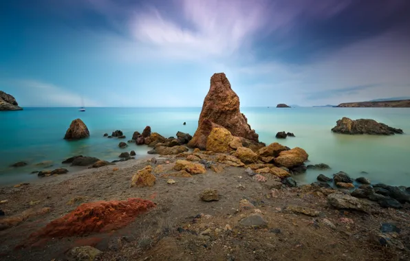 Nature, Shore, Stones