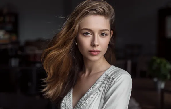 Look, girl, background, sweetheart, model, portrait, interior, light