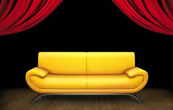 Background, sofa, interior, curtain
