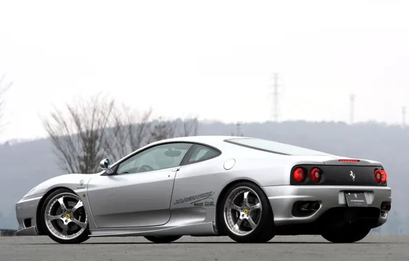 Silver, rear view, 360, Modena, ferrari 360, modena