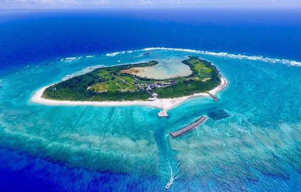 Ocean, landscape, japan, nature, island, Iceland, okinawa, miyako