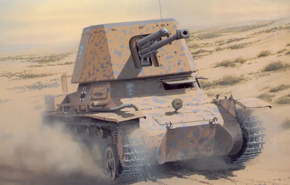 War, Desert, German, Panzerjäger I