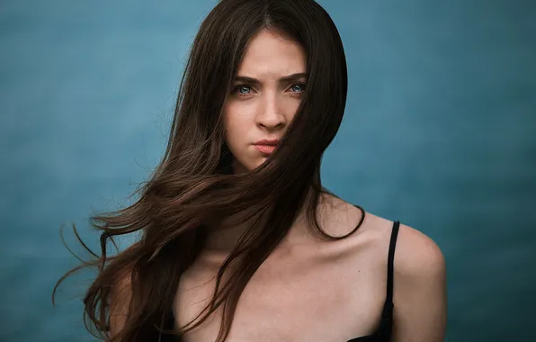 Look, eyes, pretty, lips, brunette, Anna Nevreva