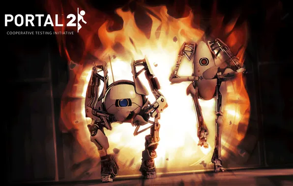 Fire, Robots, Robots, Valve, Portal 2