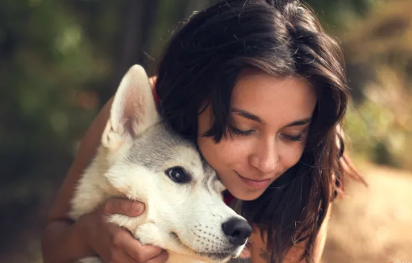 Girl, happiness, dog, friendship, JGphoto