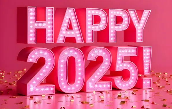 Figures, New year, date, 2025, New Year 2025