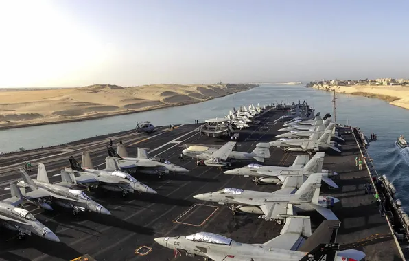 Weapons, the carrier, USS Dwight D. Eisenhower, Suez Canal