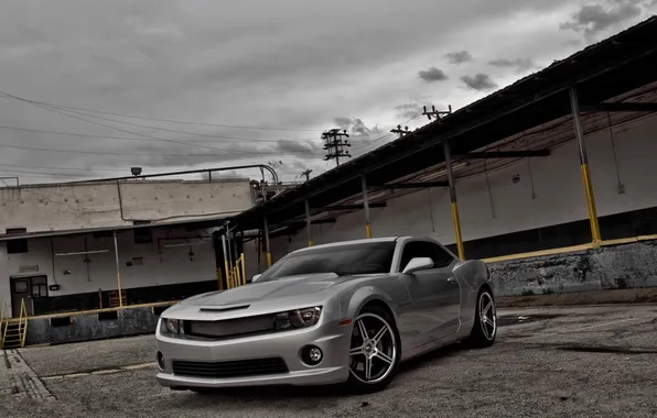 The sky, clouds, silver, silver, Chevrolet, chevrolet, sky, clouds