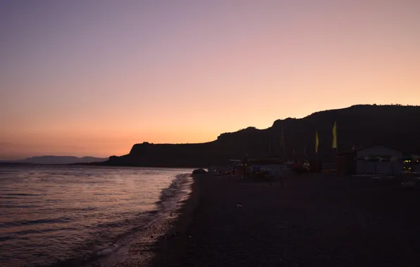 Sea, beach, summer, mountains