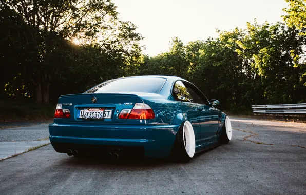 BMW, Tuning, BMW M3, Stance, Rear, M3 E46