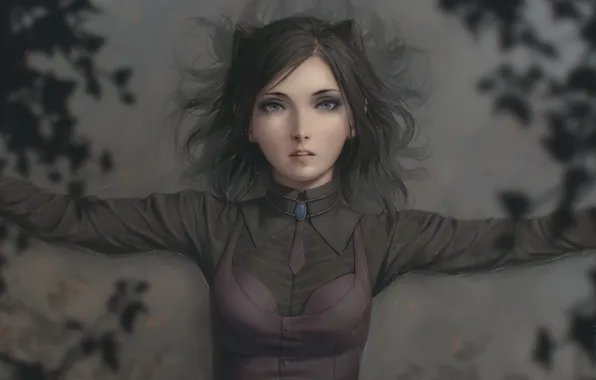 Leaves, girl, Ergo Proxy, Re-l Mayer