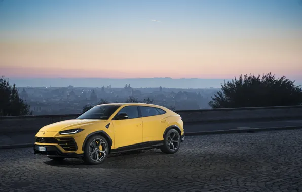 Sunset, the evening, Lamborghini, Italy, 2018, crossover, Urus