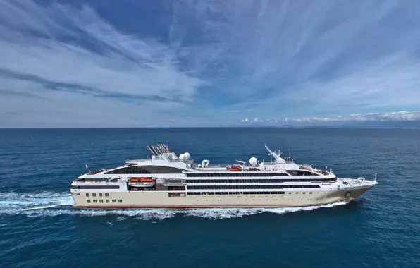 Sea, White, Board, The ship, Passenger, ON the go