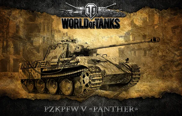 Tank, World of tanks, WoT, German, medium tank, world of tanks, Pzkpfw V Panther