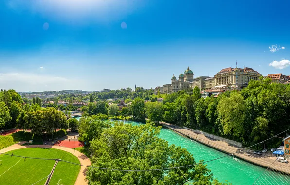 Picture Home, The city, Switzerland, Panorama, River, Bern