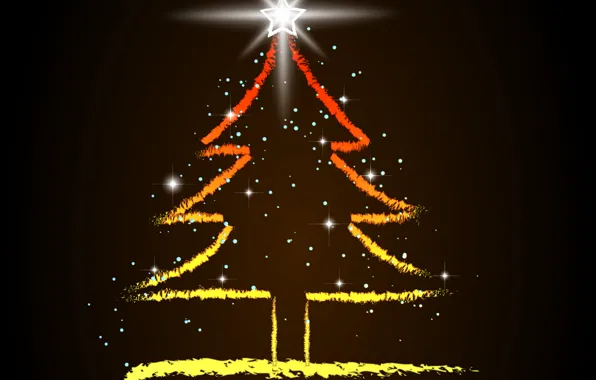 Holiday, star, tree, new year.