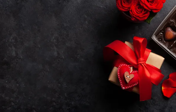 Love, flowers, gift, romance, roses, love, happy, Valentine's day