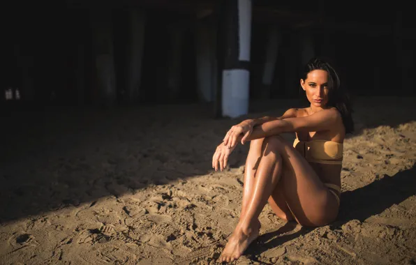 Sand, feet, model, tan, figure