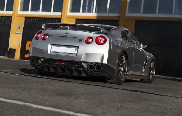 Picture grey, Nissan, GT-R, Nissan
