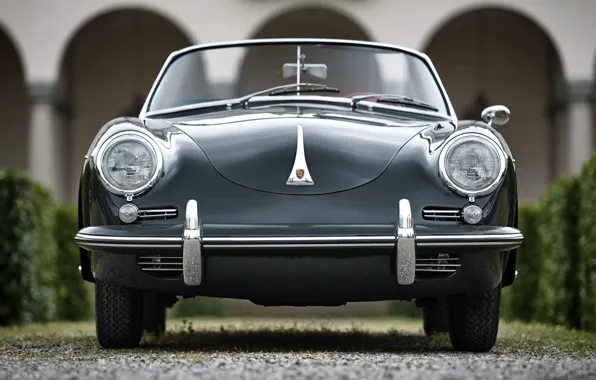 Porsche, front, 356, 1961, Porsche 356B 1600 Super Roadster