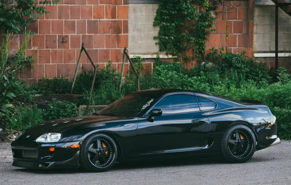 Wallpaper black, supra, side, black, toyota, Toyota, supra, JDM images ...