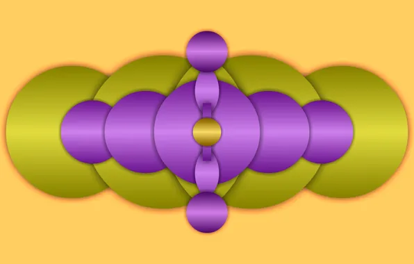Circles, shadows, figure, layers, gradients