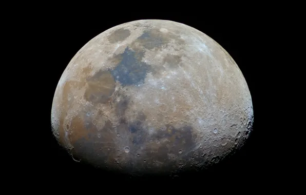 Picture night, the moon, satellite, Moon