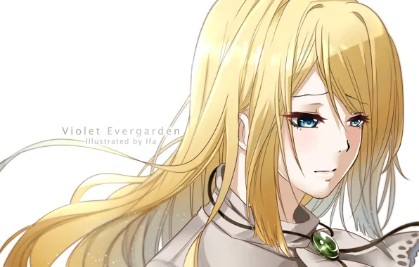 Girl, portrait, blonde, Violet Evergarden