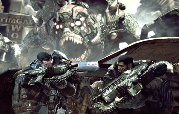 Picture weapons, the game, gears of war, marcus fenix