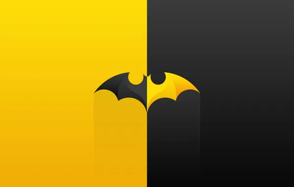 Yellow, batman, black, logo, Batman, bat, logo