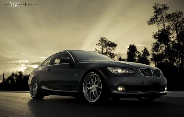 Picture high resolution, 360 forged, BMW 335i, black bmw coupe, Beha on the desktop