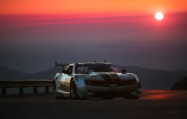 The sun, sunset, tuning, the evening, Chevrolet, Camaro