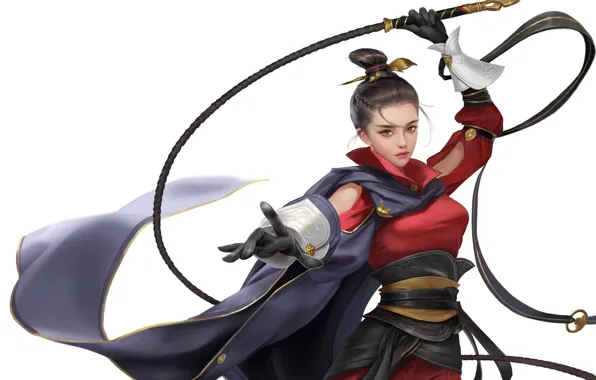 Girl, Style, Asian, Girl, Warrior, Art, Beautiful, Art