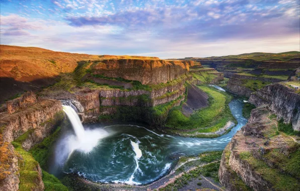 Landscape, mountains, nature, waterfall, beauty, beautiful, lepota